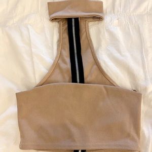 Beige crop top